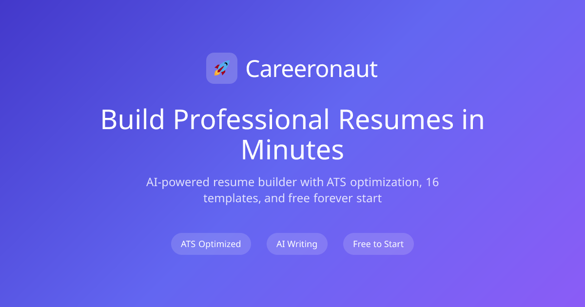 Careeronaut - Free Professional Resume Builder